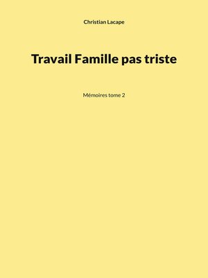 cover image of Travail Famille pas triste